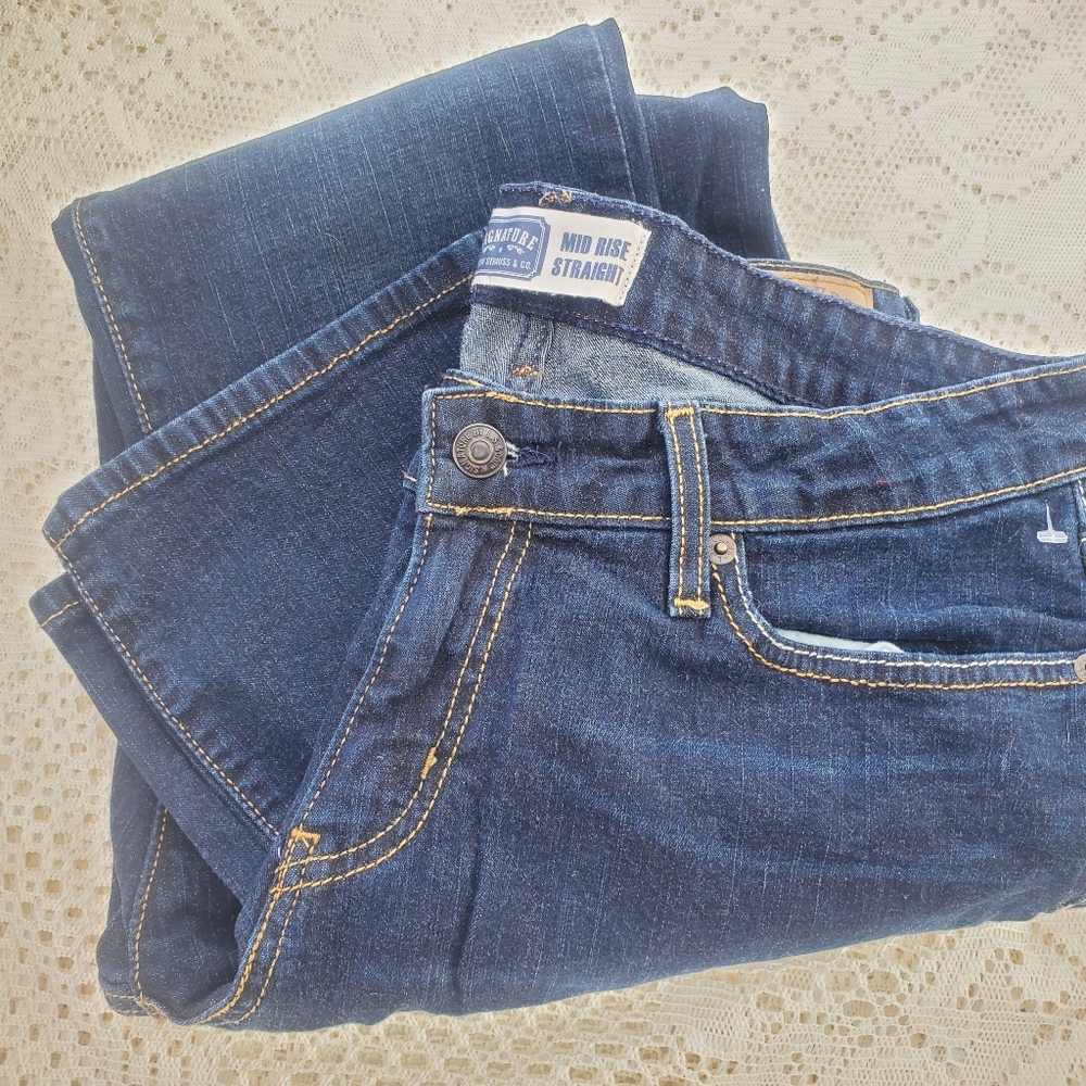 Levi's Signature Mid Rise Straight Women's Size 14 EUC - Picture 4 of 10